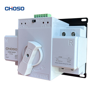 Interrupteur de transfert automatique (ATS) domestique CHOSO COQ1-63/2P 63A 2P avec papier de protection enduit, capacité de coupure 5kA/6kA, 400V - Product Image 4