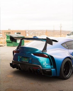 ชุดแต่งคาร์บอนไฟเบอร์สไตล์ DE สำหรับ Toyota Supra ประกอบด้วยลิ้นหน้า สเกิร์ตข้าง ดิฟฟิวเซอร์ สปอยเลอร์ ซุ้มล้อ ชุดแต่งไวด์บอดี้ อัพเกรดใหม่ - Product Image 5