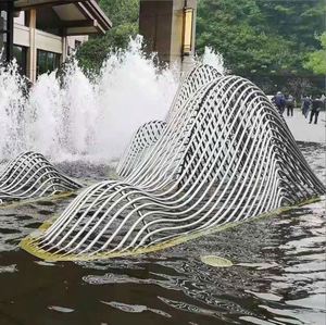 ประติมากรรมวงกลมสแตนเลสขนาดใหญ่สำหรับภายนอกอาคาร ดีไซน์ใหม่ - Product Image 3