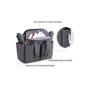 Bolsa de Pañales para Recién Nacidos, Mochila de un Solo Hombro, Organizador para Cochecito, Ligera, de Poliéster, 21L, Bolsa de Maternidad - Product Image 5
