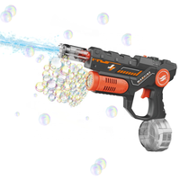 Pistolet à eau électrique 2-en-1 et pistolet à bulles, portée de tir de 8-9 m, autonomie de 30 minutes, batterie Li-ion 3,7 V 500 mAh incluse, jouet d'extérieur en plastique