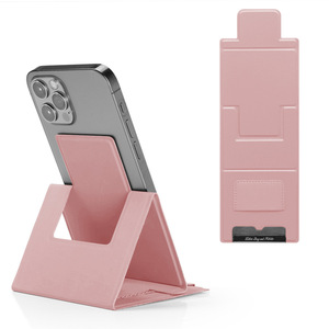 Support de téléphone portable en cuir PU support de sol de bureau pliable pour la diffusion en direct support mains libres durable - Product Image 3