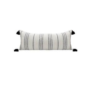 瑞艺简约风格Propillow靠垫套黑白流苏手工缝制客厅卧室床头家居装饰 - Product Image 1