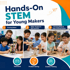 OKYN-Y2110 ชุดประกอบหุ่นยนต์ไม้ 10 in 1 ของเล่น STEM ยอดนิยมสำหรับเด็ก ของขวัญวันเกิดและวันหยุด - Product Image 6