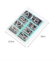 IQ Toys, Metal IQ Puzzle Set de 8, IQ Test Mind Game Toys Casse-tête en fil métallique Puzzles Magic Trick Toy