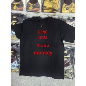 เสื้อยืดผู้ชายพิมพ์ลายทรงหลวมดีไซน์แฟชั่นสไตล์สปอร์ตลำลอง - Product Image 2