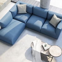 Ensemble de canapés en tissu, style moderne minimaliste, canapé d'angle modulaire pour hôtels, appartements, entreprises et salles d'accueil