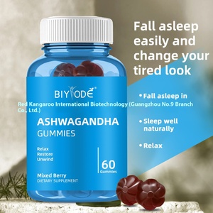 Goma de Ashwagandha exclusiva transfronteriza, 60 piezas, stock de fábrica con ginseng y vitamina <span class=keywords><strong>D</strong></span>, caramelos de goma para dosificación para adultos - Product Image 1