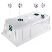72 trous plateaux de semis en plastique avec couvercle humidité réglable Kit de démarrage de plante avec dôme pour le jardinage domestique Pots de pépinière de graines