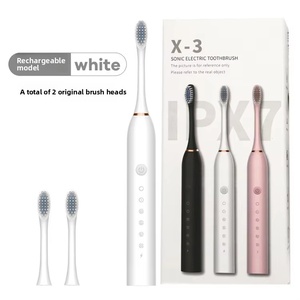 Brosse <span class=keywords><strong>à</strong></span> <span class=keywords><strong>dents</strong></span> électrique portable, rechargeable par USB, ultrasonique, idéale pour <span class=keywords><strong>les</strong></span> soins bucco-dentaires <span class=keywords><strong>à</strong></span> domicile, automatique, étanche et personnalisable - Product Image 1