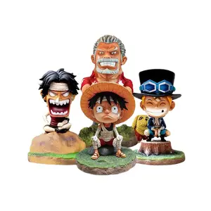 low-priced Anime Figure Bandage Luffy Ace Sabo PVC Model Toys Anime One Pieces Action Figures