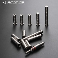 Insert en acier inoxydable 37/50/100gn adapté aux flèches en carbone et fibre de verre de diamètre intérieur 6,2 mm et diamètre extérieur 7,1/7,6 mm pour le tir à l'arc et la chasse