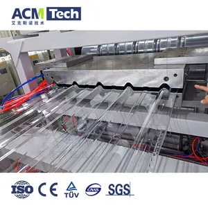 Acmtech Plastic Transparent PC PET Flat Sheet For Corrugated Sheet Roof Sheet Making Machine Extrusion Production Line