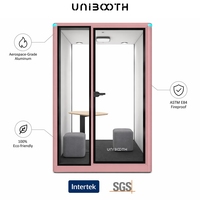 Cabine insonorisée UNIBOOTH certifiée Intertek et SGS, isolation acoustique de qualité, pour bureau à aire ouverte, prête à être expédiée