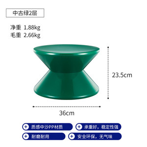 <span class=keywords><strong>Taburete</strong></span> Otomano Nórdico para Cambiar Zapatos, Diseño Creativo Vintage de Plástico Bajo con Forma de Reloj de Arena para Entrada y Sala de Estar - Product Image 6