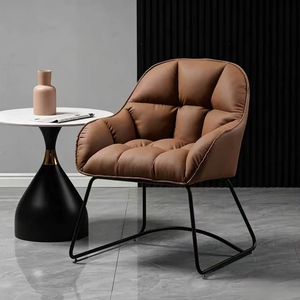 Internet Famous Light Luxury Nail Salon Chair <b>Cat</b> Scratch Leather Modern Simple <b>Sofa</b> Chair Matching Nail Table Chair - Product Image 3