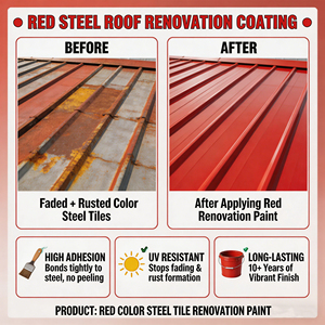 Bunkerway BKW F1 Special <b>Paint</b> for Color Steel Tile Renovation Liquid <b>Coating</b> Rust-removing Anti-corrosion Anti-rust Water-based - Product Image 4