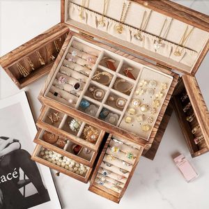 El diseño extraíble del joyero de madera maciza <span class=keywords><strong>para</strong></span> mujer se puede utilizar <span class=keywords><strong>para</strong></span> <span class=keywords><strong>almacenar</strong></span> collares, anillos y otras cajas de almacenamiento y estantes de exhibición - Product Image 6
