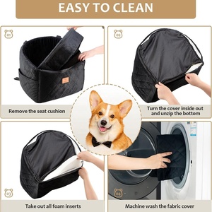 Siège de sécurité pour chien en éponge amovible et lavable, lit pour animaux de compagnie de taille moyenne, siège <span class=keywords><strong>rehausseur</strong></span> de voyage pour la sécurité - Product Image 4