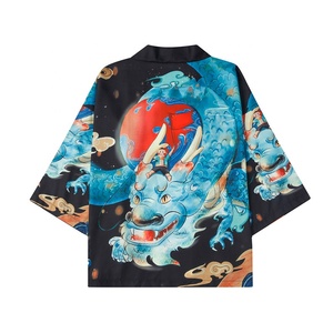 <span class=keywords><strong>YUKATA</strong></span> sur mesure, cardigan Wahuku populaire, impression sublimée 3D, manteaux Happi, kimono japonais pour femmes - Product Image 2