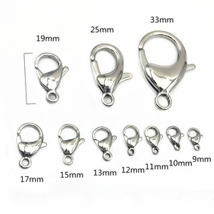 Fermoirs à homard en acier inoxydable de différentes tailles pour la fabrication de bijoux, bricolage fait à la main, <span class=keywords><strong>porte</strong></span>-clés, colliers, accessoires - Product Image 2