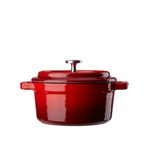 Nouvelle arrivée en gros 10/24cm ménage fonte émail cuisson soupe bouillon casseroles pot four hollandais ustensiles de cuisine avec couvercle