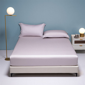 Rắn Màu Nữ Hoàng Kích thước Lyocell cho bedsheets Đặt nệm Protector Cover bedspread bộ đồ giường được trang bị tấm - Product Image 5