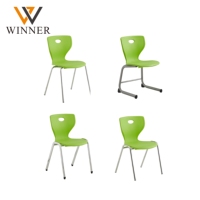 Chaise de réunion et de formation en plastique moderne, confortable, empilable et de haute qualité pour l'école et le bureau à domicile