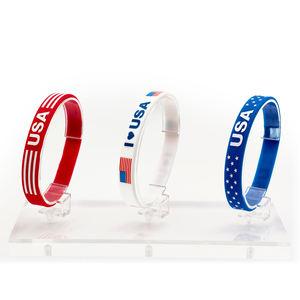 Pulsera de Silicona con la Bandera de EE. UU., Impresión a Color, Pulsera Conmemorativa del Día de la Independencia Americana, Correa de Muñeca de Goma para Fiestas Patrióticas - Product Image 6