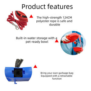 <span class=keywords><strong>Correa</strong></span> <span class=keywords><strong>de</strong></span> <span class=keywords><strong>perro</strong></span> extensible <span class=keywords><strong>Flexi</strong></span> multifunción 4 en 1 con botella <span class=keywords><strong>de</strong></span> agua portátil tazón bebida mascota accesorios retráctiles largos - Product Image 4