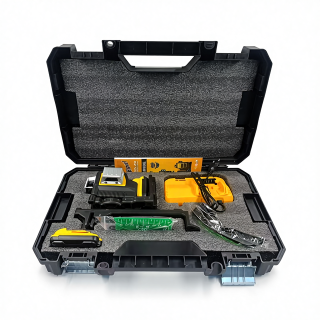 360 Degree Industrial Grade Laser Level Green Manual Portable 5 Dots Horizontal Light Lithium Battery Powered DEWALL 1 Year