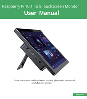 Pantalla Táctil de 10.1 Pulgadas para Raspberry Pi, Pantalla Secundaria Portátil Capacitiva para Programación, Integrada