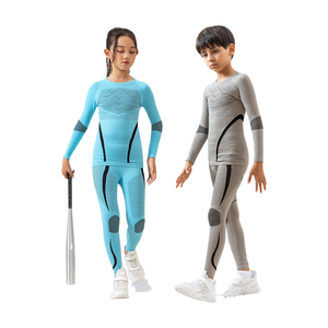 Ensemble de <span class=keywords><strong>sous</strong></span>-vêtements thermiques imprimés à séchage rapide pour enfants, hommes et femmes, pour le <span class=keywords><strong>ski</strong></span> en plein air, la course à pied et le cyclisme en automne/hiver, vêtements de compression - Product Image 1