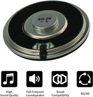 Small DIY MAGNETIC Audio Horn Speaker Audio Amplifier DIY Accessories 8Ohm/2W 50.7MM Diameter with 20CM Terminal Cable