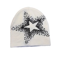 Gorro de invierno sin puño personalizado al por mayor, tejido jacquard, forrado de satén, para hombres, mujeres y adultos