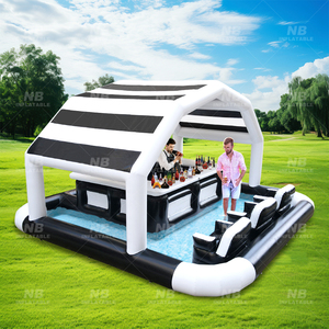 Customized PVC <b>Inflatable</b> Pool Bar With CE Certified Commercial Use 3-Year Warranty for Party Events <b>Inflatable</b> Bar Pool Inflata - Product Image 4