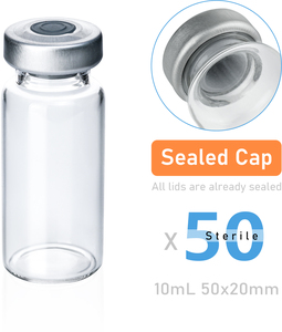 Flacon <span class=keywords><strong>en</strong></span> <span class=keywords><strong>verre</strong></span> rond de qualité pharmaceutique de 10 ml avec bouchon <span class=keywords><strong>en</strong></span> caoutchouc et estampage doré pour utilisation liquide - Product Image 3