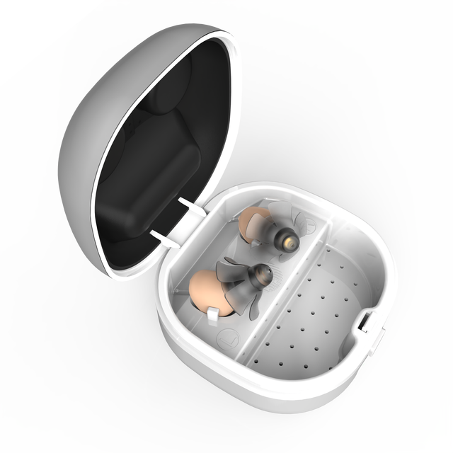 MeloSound RL60M Mini Invisible Digital Rechargeable In-Ear CIC Hearing Aid with 6 Channels for Deafness Ear Sound Amplification