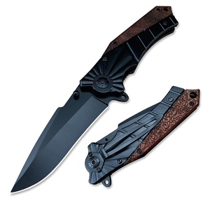 Couteau pliant de camping extérieur 368 poches, acier 5Cr13Mov, manche en acier inoxydable 420, DIY OEM, survie, chasse - Product Image 1