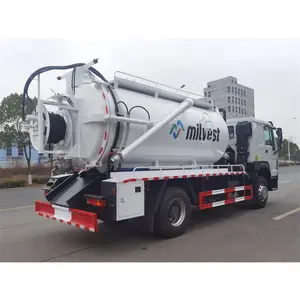 Multi Functional HOWO 4x2 10m3 Septic Tank Cleaning Vacuum Suction Sewage Truck For Sale in Nigeria