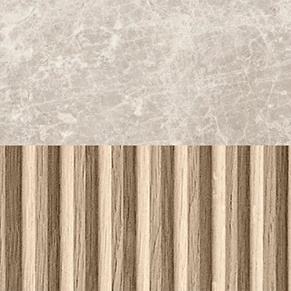 Greige Oak/ Grey Emperador Marble