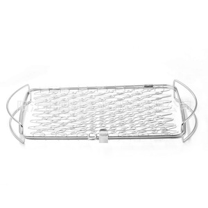 HONGXUAN Foldable Stainless Steel Grill Basket 46x30x6cm Multi Functional For Outdoor Camping <b>BBQ</b> <b>Tools</b> - Product Image 4