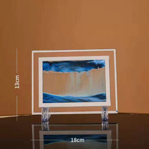 Sable 3d de haute qualité, horloge <span class=keywords><strong>paysage</strong></span> sable peinture décoration nouveau verre <span class=keywords><strong>rond</strong></span> chinois <span class=keywords><strong>sablier</strong></span> décoration de la maison/ - Product Image 6