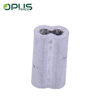 Pure aluminium elektrische omheining krimphuls met dubbele opening voor stalen draadverbinding, anti-deformatie compressiehuls