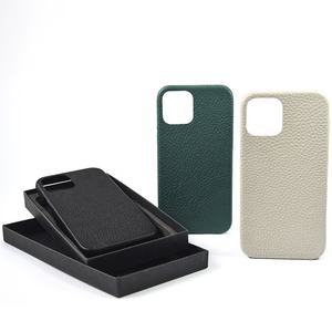 Coque de téléphone portable en cuir véritable, avec design ouvert à boutons, 3 bords de protection pour Iphone, grain supérieur - Product Image 2