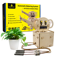 Kit de démarrage de projets de programmation STEM Keyestudio, système d'arrosage automatique des fleurs en bois, kit d'apprentissage pour Arduino