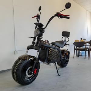 Ban lemak kursi ganda, motor skuter listrik daya tinggi Chopper untuk dewasa