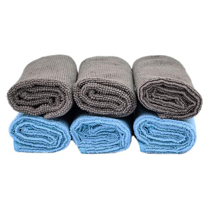 ผ้าไมโครไฟเบอร์สำหรับทำความสะอาดรถยนต์ ผลิตในจีน หนา 350gsm ไม่มีขอบ ผ้าเช็ดครัว - Product Image 3