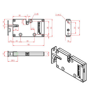 ראש הראש אולטרה-דק מנוע מונע נעילת נפח קטן עבור ארכוב ארונות חכם מנעול חכם - Product Image 4