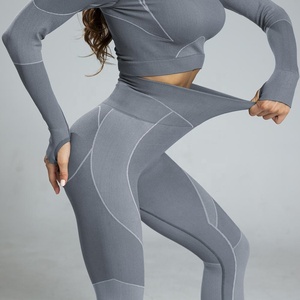 Mallas shark line Ombre Seamless gym Yoga bra legins iega Set - Product Image 3